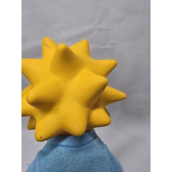 Vintage 1990 Maggie Simpson 7” Plush Doll Toy Burger King Collectible Vinyl Head - Picture 3 of 6